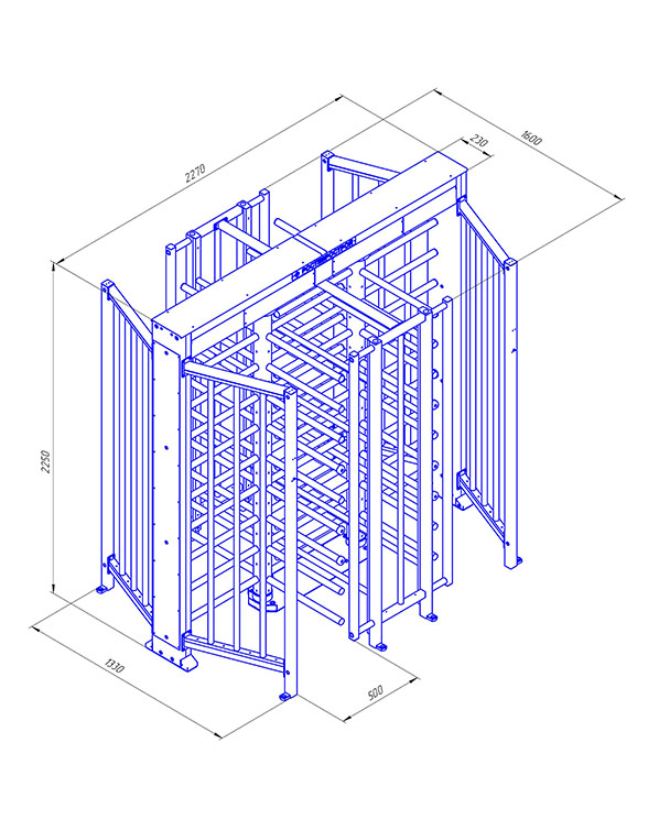 Ростов-Дон ПР2/4М2-У Полноростовой роторный турникет