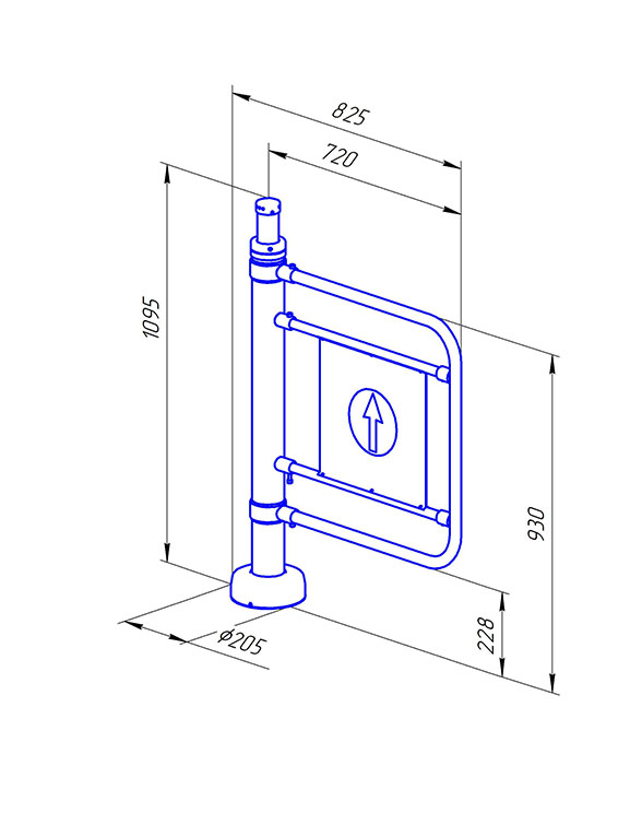 Ростов-Дон К32М-230 ХРОМ Калитка (без дуги)