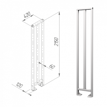 OXGARD ВЗР 2342.01-04 420 мм Ограждение полноростовое 
