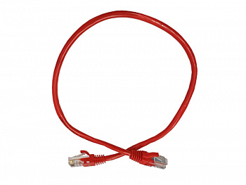 Netko Патч-корд UTP4 cat 5e, 0,5м, ВС, LSZH, красный, литой коннектор Optima