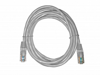 Netko Патч-корд UTP4 cat.5е, 2.0м, CCA, LSZH, серый, литой коннектор Optima
