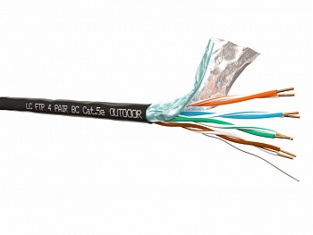 LC Кабель FTP4 cat.5e, одножильный, экранированный, 305м, Cu, для наружных работ