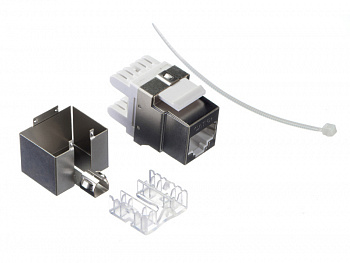 Netko Модуль Keystone экранированный, RJ45, cat.5е, 180°, под инструмент, металлик