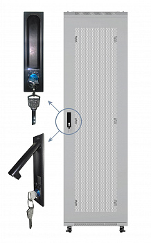 Netko Дверь для шкафа серии Expert 47U Ширина 800, металлическая, с перфорацией, серая, 