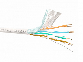 Netko Кабель FTP4 cat.5е, одножильный, экранированный, 305м, CCA, серый