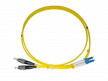 Netko Патч-корд оптический переходной FC-LC/UPC SM Duplex 3.0мм 9/125, 1м, LSZH