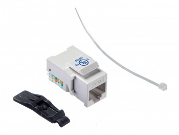 Netko Модуль Keystone неэкранированный, RJ45, cat.6, 90°, без инструмента, KE, белый, Expert CKC