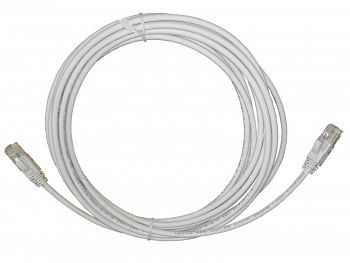 Netko Патч-корд UTP4 cat.5e, 5.0м, литой коннектор, серый, LSZH, Expert CKC