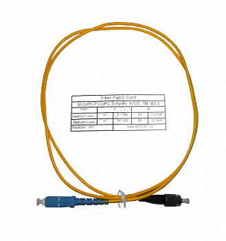 Netko Патч-корд оптический переходной SC-FC/UPC SM Simplex 3.0мм 9/125, 1м