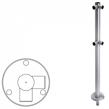 OXGARD ВЗР 1996Р03 Стойка ограждения съемная L-образная 