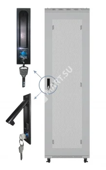 Netko Дверь для шкафа серии Expert 42U Ширина 600, металлическая, с перфорацией, серая