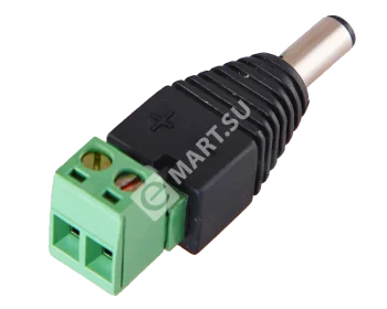 Разъем питания штекер 2.1 х 5.5 с клеммной колодкой