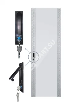 Netko Дверь для шкафа серии Expert 32U Ширина 600, стеклянная, серая