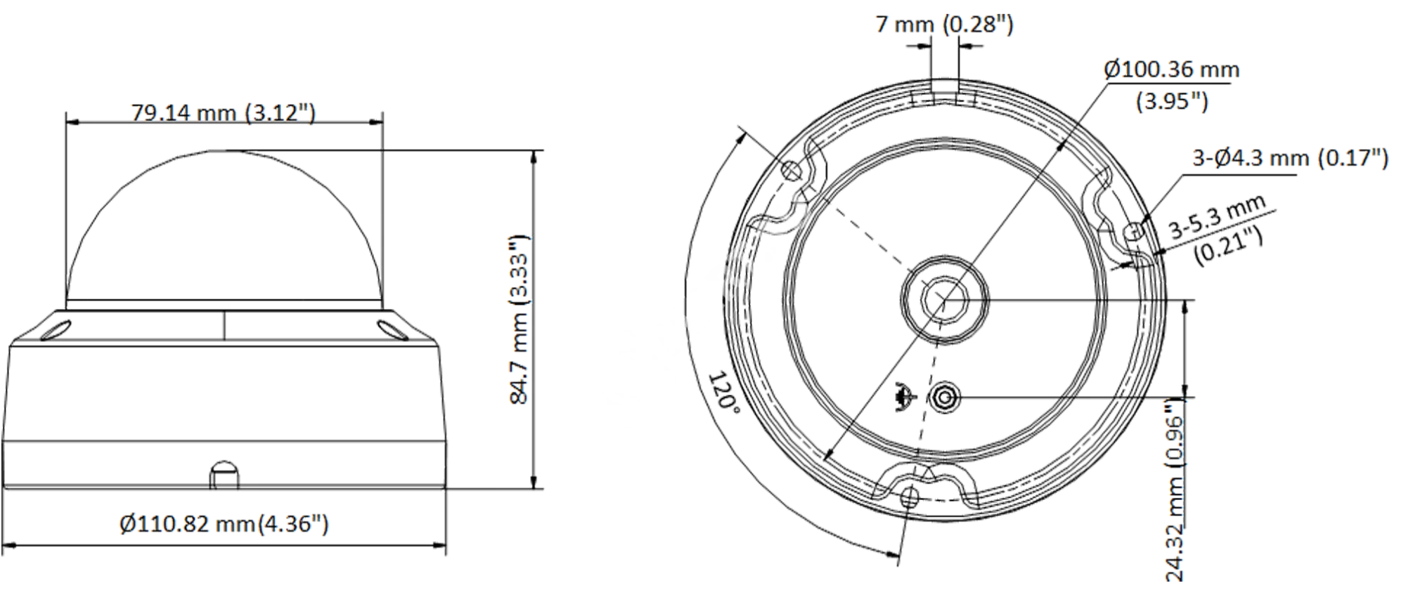 Hikvision DS-2CE57D3T-VPITF (2.8 мм) мультиформатная MHD видеокамера