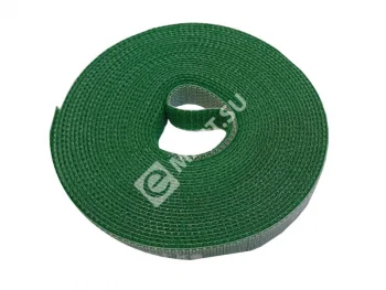 Netko Лента-липучка многоразовая 10мм*5м, с насечками для отрыва (каждые 2 см), зеленая Optima