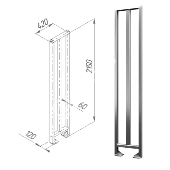 OXGARD ВЗР 2443.01-04 420-Н Ограждение полноростовое 