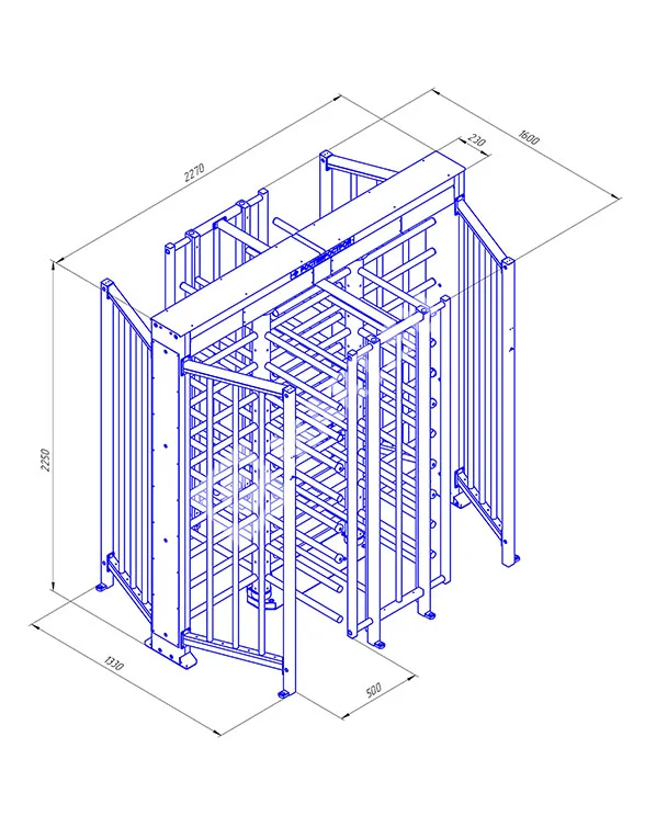 Ростов-Дон ПР2/4М2 Полноростовой роторный турникет